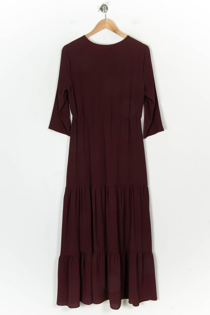 Robe Portefeuille Bordeaux - Taille L/40 de la marque La Fée Maraboutée | PARAD123627 - Vendu par Paradigme - Image 5