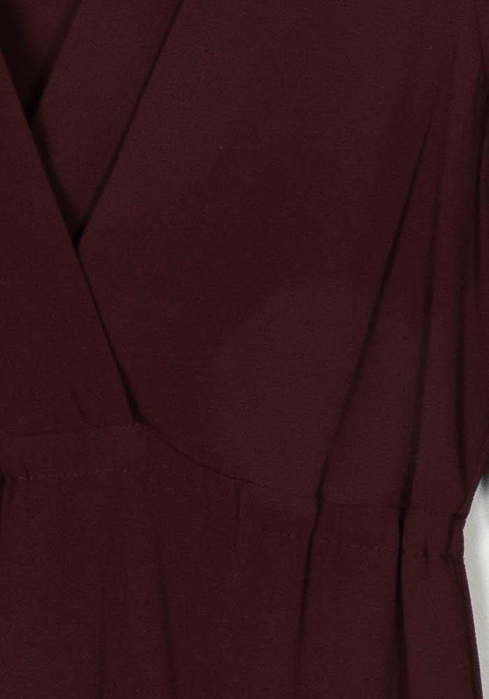 Robe Portefeuille Bordeaux - Taille L/40 de la marque La Fée Maraboutée | PARAD123627 - Vendu par Paradigme - Image 3