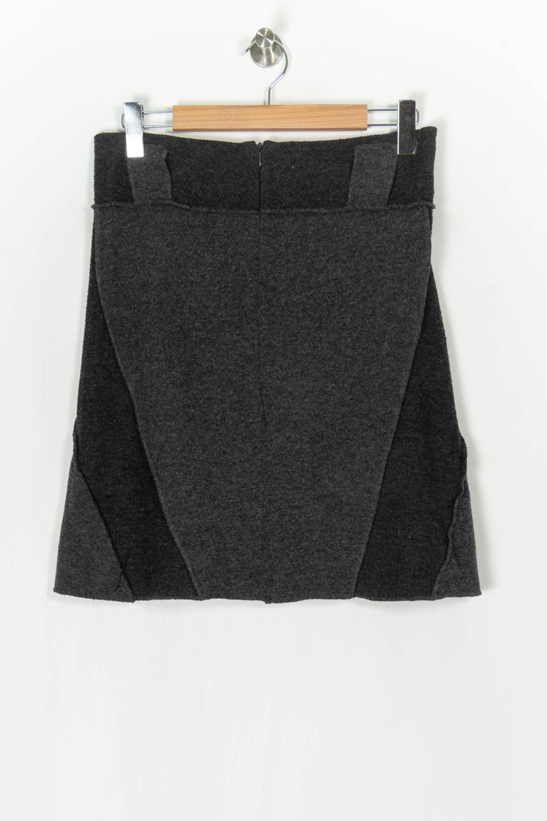 Jupe Courte Grise et Noire - Taille S/36 de la marque La Fée Maraboutée | PARAD123628 - Vendu par Paradigme - Image 5