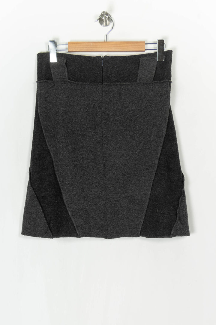 Jupe Courte Grise et Noire - Taille S/36 de la marque La Fée Maraboutée | PARAD123628 - Vendu par Paradigme - Image 5