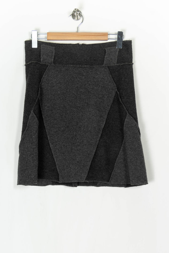 Jupe Courte Grise et Noire - Taille S/36 de la marque La Fée Maraboutée | PARAD123628 - Vendu par Paradigme - Image 2