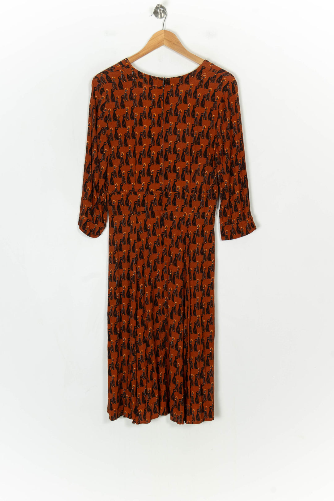 Robe Longue Orange et Noire - Taille L/40 de la marque Maison 123 | PARAD123629 - Vendu par Paradigme - Image 5