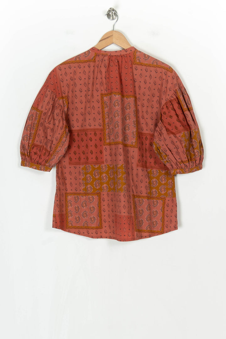 Blouse Rouge et Ocre - Taille M/38 de la marque Sessùn | PARAD123630 - Vendu par Paradigme - Image 5