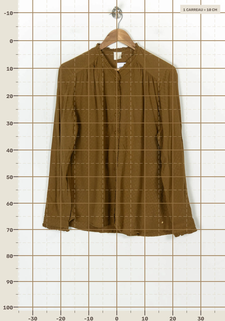 Blouse Marron - Taille L/40 de la marque Des petits hauts | PARAD123632 - Vendu par Paradigme - Image 4
