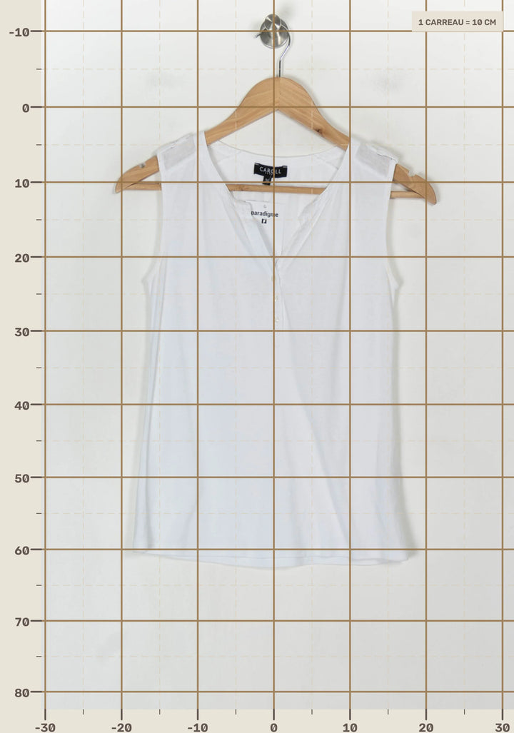 Débardeur Blanc - Taille S/36 de la marque Caroll | PARAD123637 - Vendu par Paradigme - Image 4