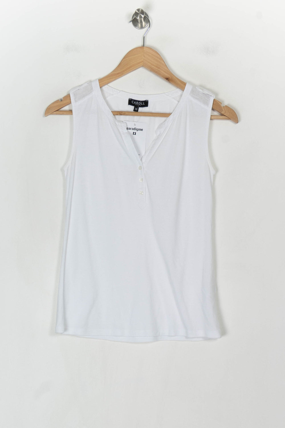 Débardeur Blanc - Taille S/36 de la marque Caroll | PARAD123637 - Vendu par Paradigme - Image 2