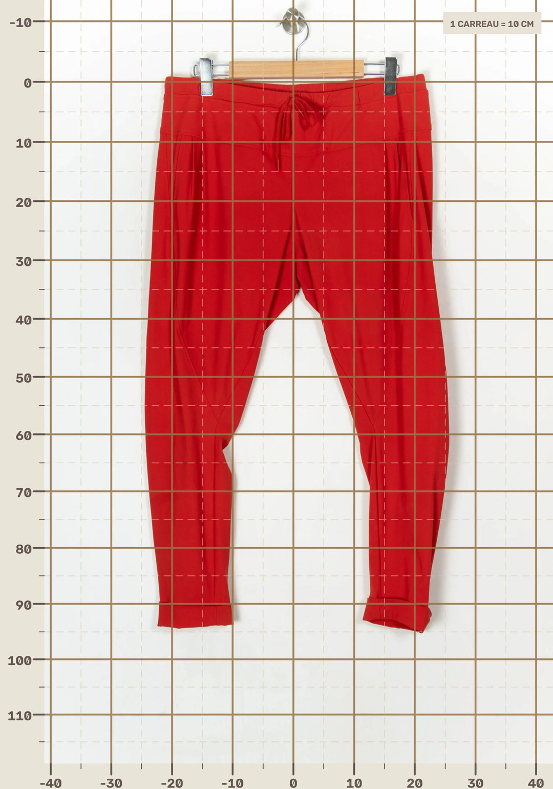 Pantalon Rouge - Taille XXL/44 de la marque Indies | PARAD123639 - Vendu par Paradigme - Image 4