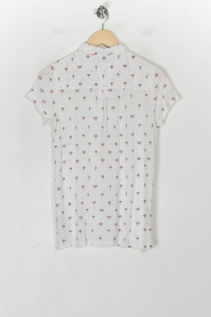 Chemise À Manches Courtes Blanche - Taille S/36 de la marque Caroll | PARAD123646 - Vendu par Paradigme - Image 5