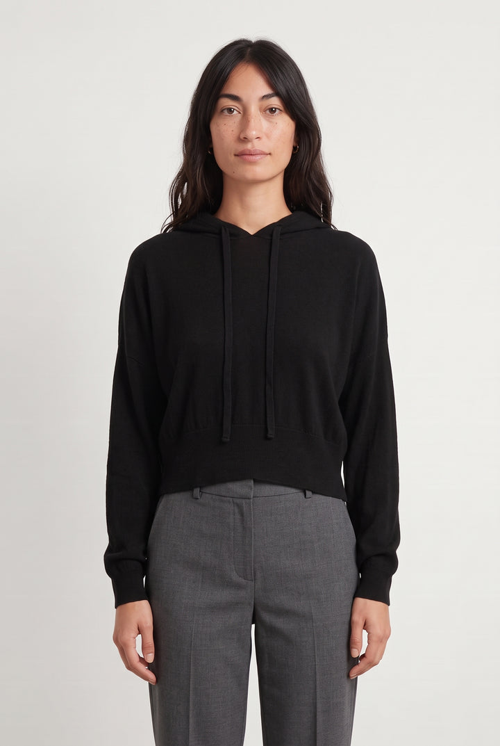 Pull à capuche noir - Taille S/36 de la marque The Kooples - Sport | PARAD123647 - Vendu par Paradigme - Image 1