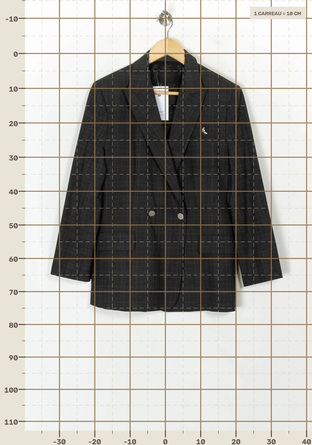 Blazer Gris Foncé - Taille XL/42 de la marque IKKS | PARAD123652 - Vendu par Paradigme - Image 4