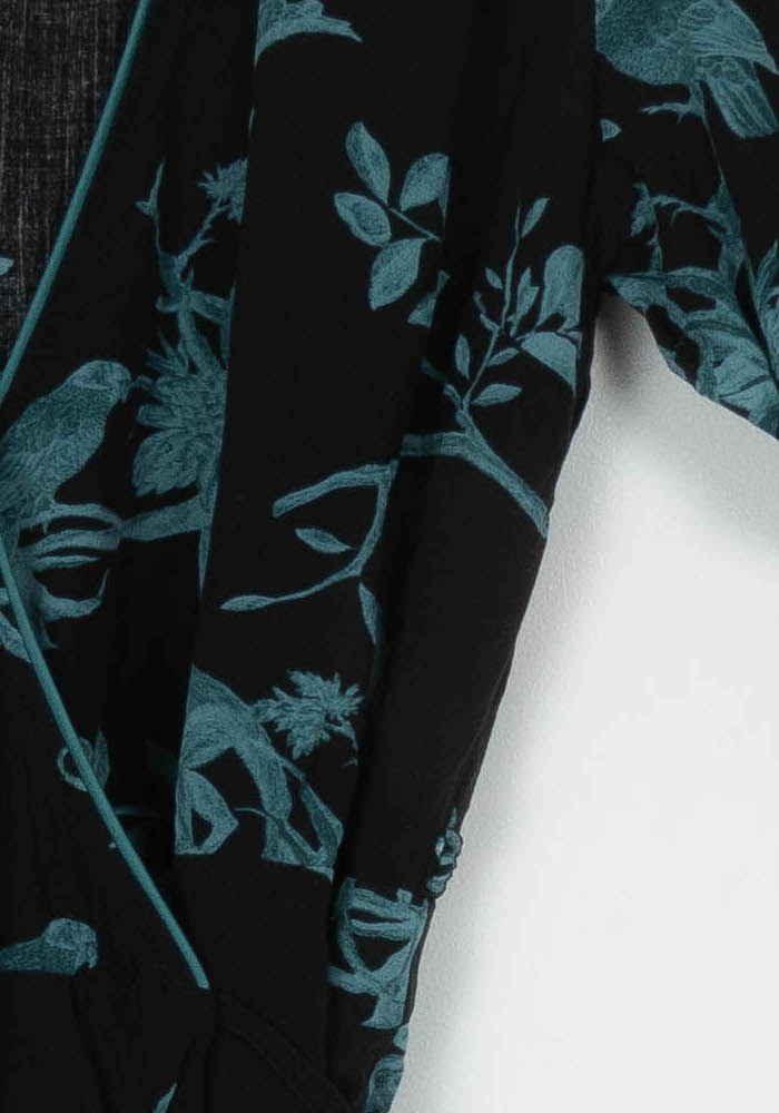 Robe Noire et Turquoise - Taille L/40 de la marque La Fée Maraboutée | PARAD123654 - Vendu par Paradigme - Image 3