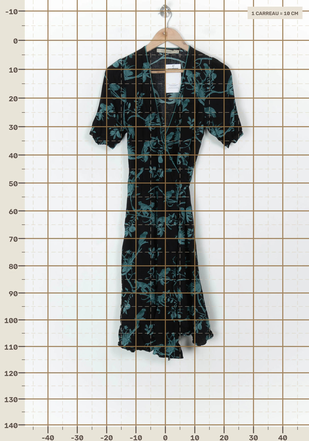 Robe Noire et Turquoise - Taille L/40 de la marque La Fée Maraboutée | PARAD123654 - Vendu par Paradigme - Image 4