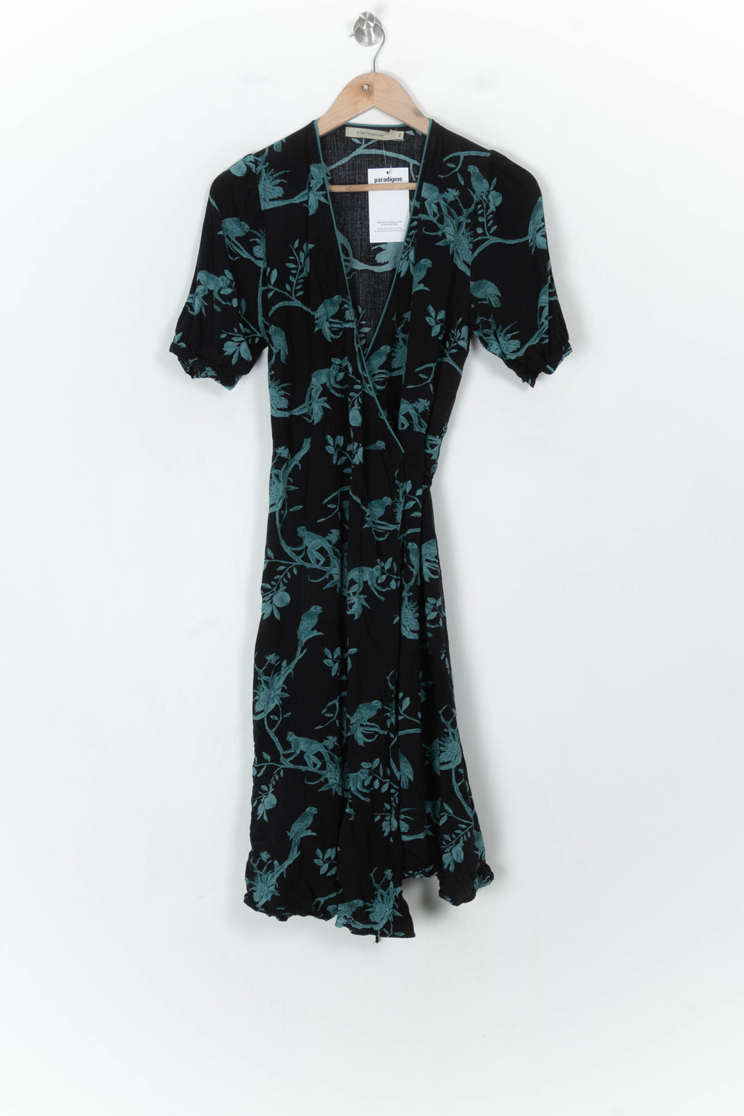 Robe Noire et Turquoise - Taille L/40 de la marque La Fée Maraboutée | PARAD123654 - Vendu par Paradigme - Image 2