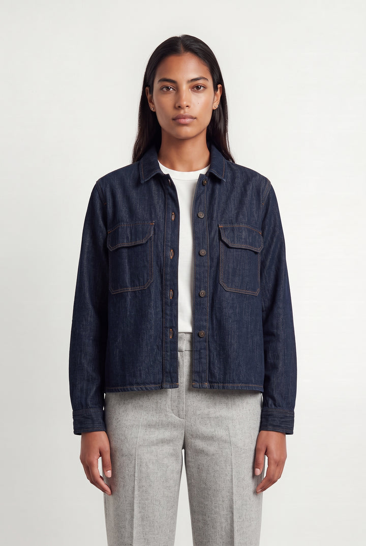 Chemise en Jean Bleue - Taille L/40 de la marque Comptoir des Cotonniers | PARAD123656 - Vendu par Paradigme - Image 1