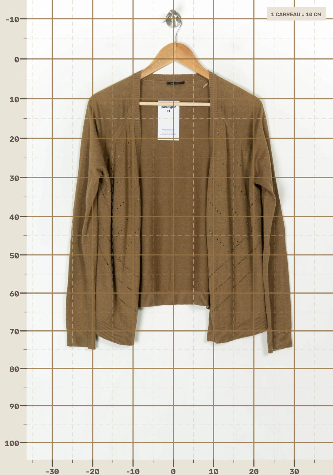 Cardigan Beige - Taille L/40 de la marque IKKS | PARAD123658 - Vendu par Paradigme - Image 4