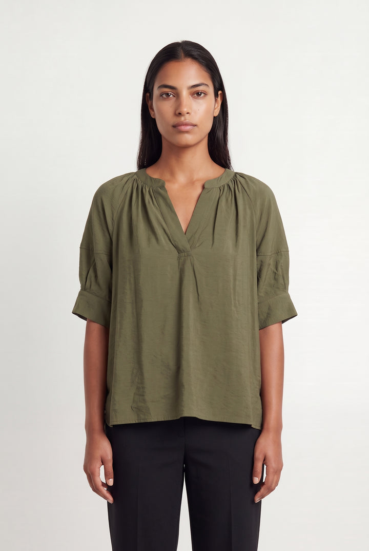 Blouse Verte - Taille L/40 de la marque Claudie Pierlot | PARAD123661 - Vendu par Paradigme - Image 1