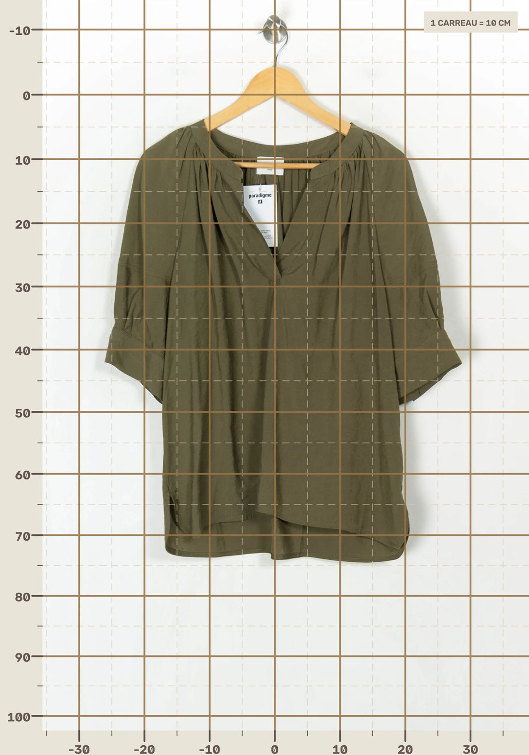 Blouse Verte - Taille L/40 de la marque Claudie Pierlot | PARAD123661 - Vendu par Paradigme - Image 4