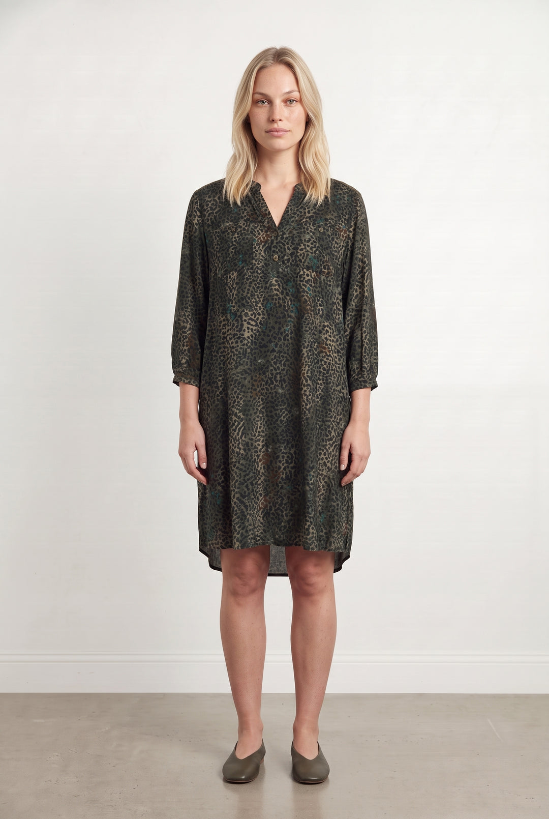 Robe Midi Kaki et Noire - Taille L/40 de la marque One Step | PARAD123664 - Vendu par Paradigme - Image 1