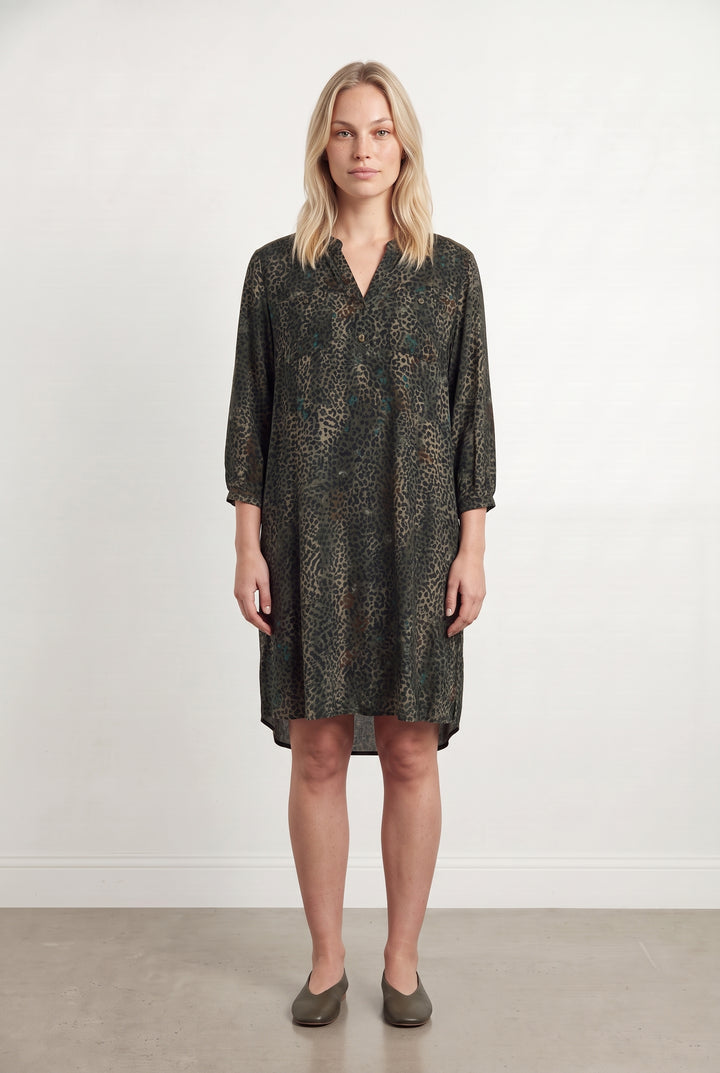 Robe Midi Kaki et Noire - Taille L/40 de la marque One Step | PARAD123664 - Vendu par Paradigme - Image 1