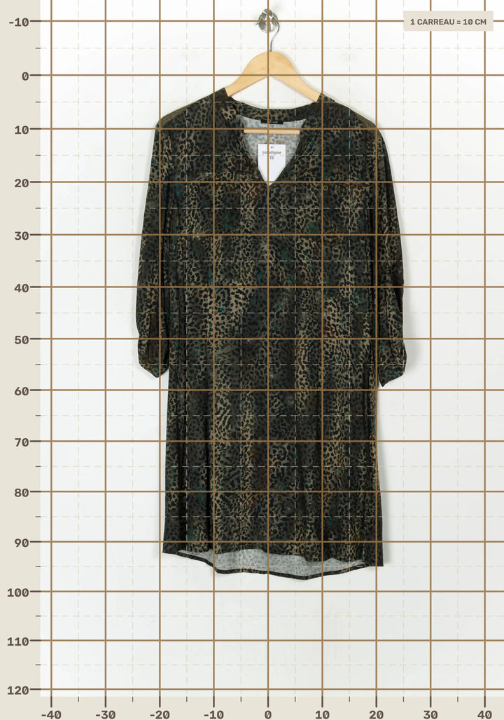 Robe Midi Kaki et Noire - Taille L/40 de la marque One Step | PARAD123664 - Vendu par Paradigme - Image 4
