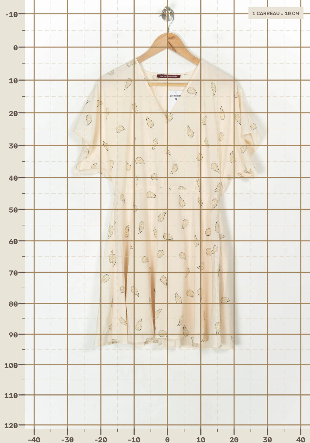 Robe Courte Beige - Taille L/40 de la marque Comptoir des Cotonniers | PARAD123666 - Vendu par Paradigme - Image 4