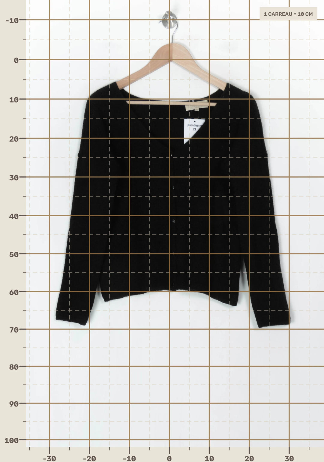 Cardigan Noir - Taille M/38 de la marque Sézane | PARAD123670 - Vendu par Paradigme - Image 4