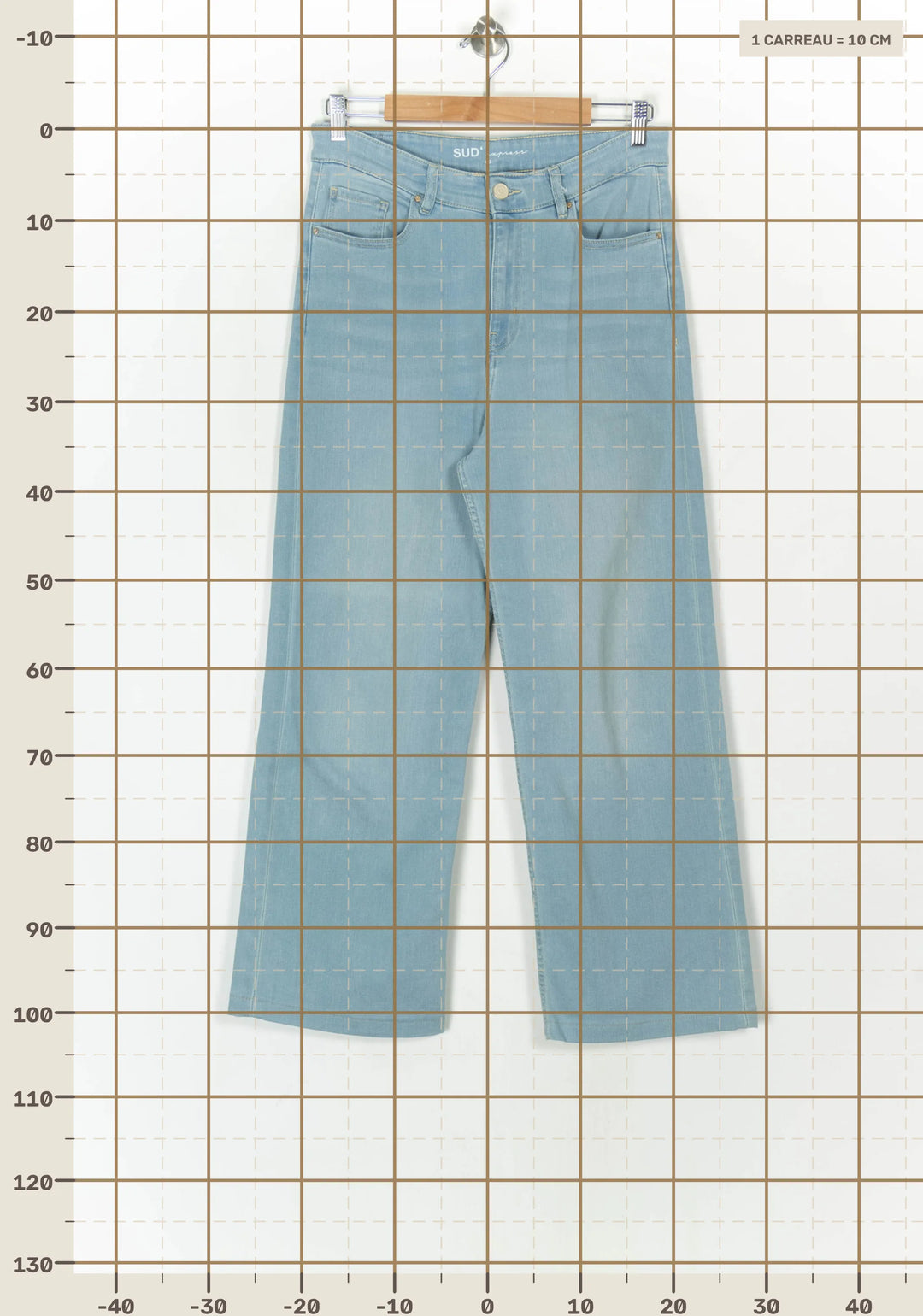 Jean Évasé Bleu Clair - Taille L/40 de la marque Sud express | PARAD123671 - Vendu par Paradigme - Image 4