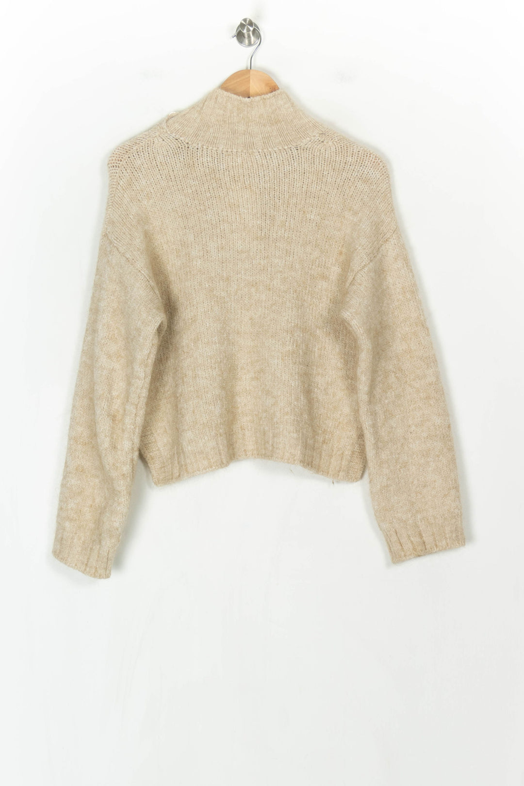 Pull À Col Montant Beige - Taille S/36 de la marque SAAJ | PARAD123674 - Vendu par Paradigme - Image 5