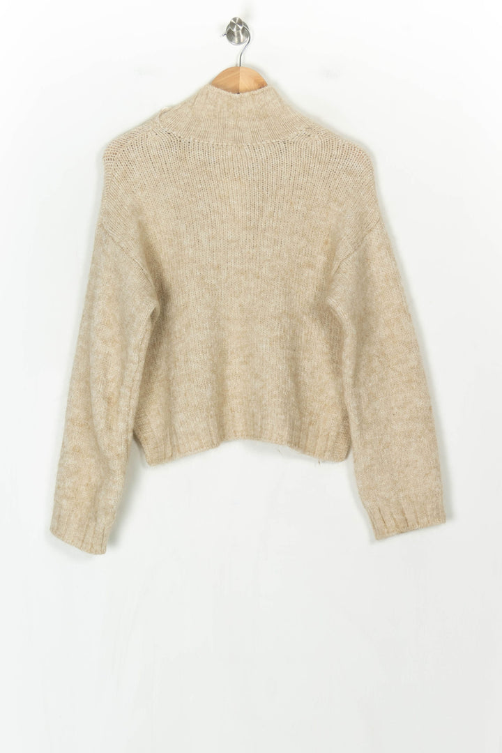 Pull À Col Montant Beige - Taille S/36 de la marque SAAJ | PARAD123674 - Vendu par Paradigme - Image 5