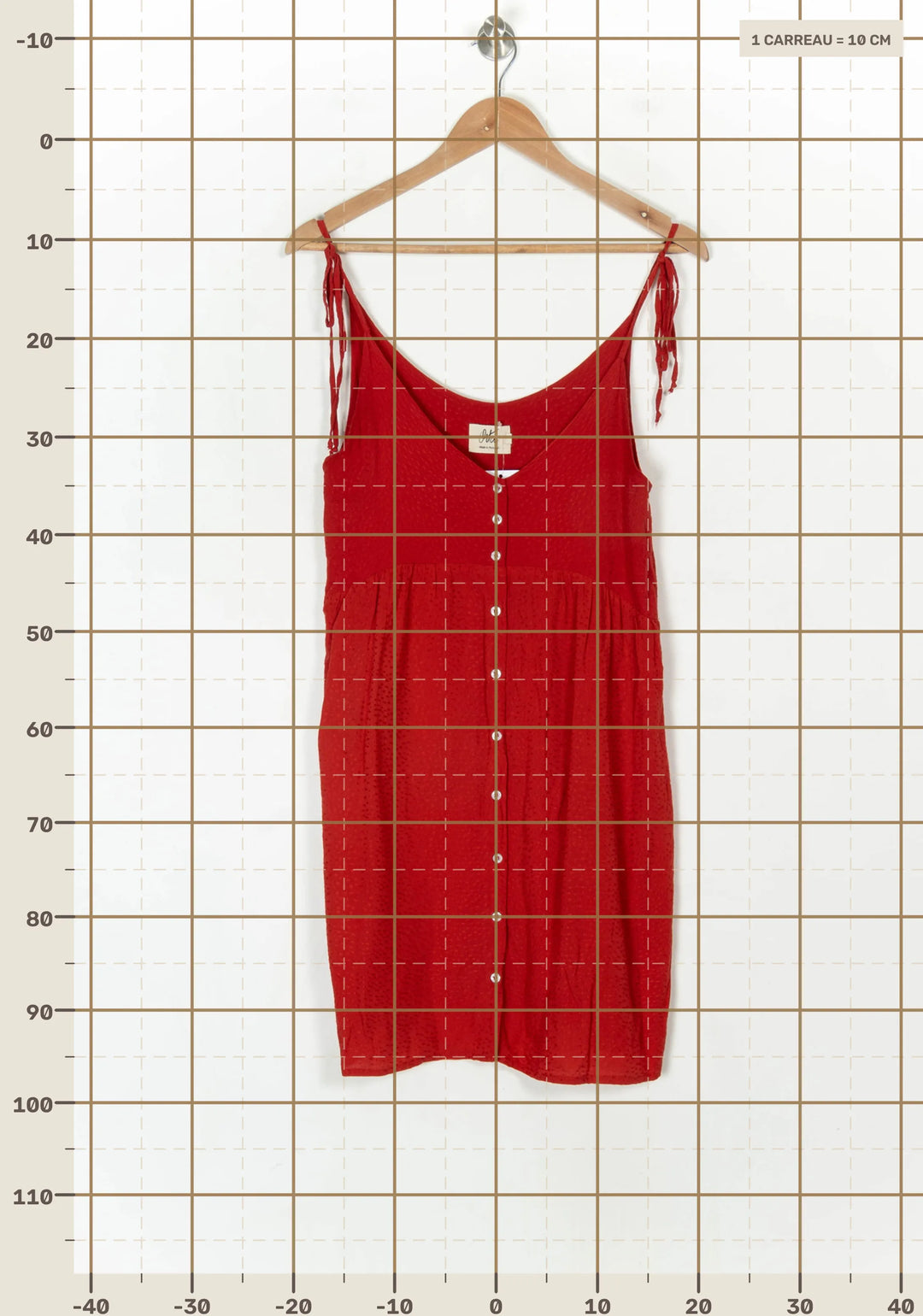 Robe courte rouge - Taille S/36 de la marque Orta | PARAD123675 - Vendu par Paradigme - Image 4
