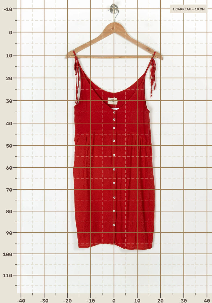 Robe courte rouge - Taille S/36 de la marque Orta | PARAD123675 - Vendu par Paradigme - Image 4