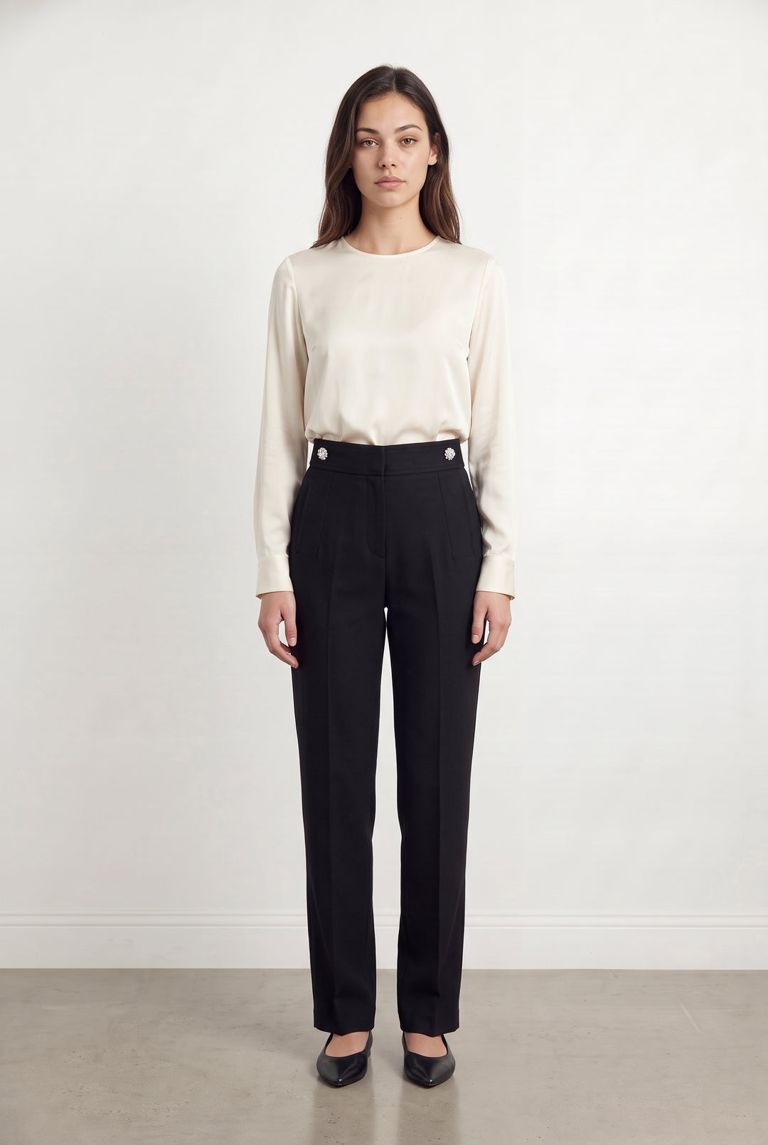 Pantalon Droit Noir - Taille XS/34 de la marque Pablo | PARAD123678 - Vendu par Paradigme - Image 1