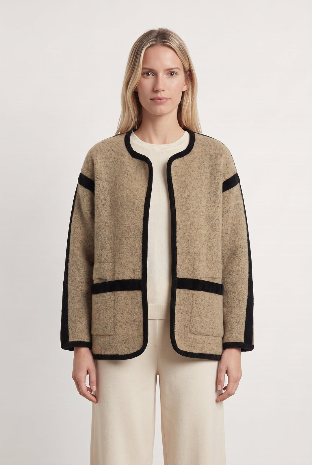Veste Beige et Noire - Taille M/38 de la marque Bimba y Lola | PARAD123683 - Vendu par Paradigme - Image 1
