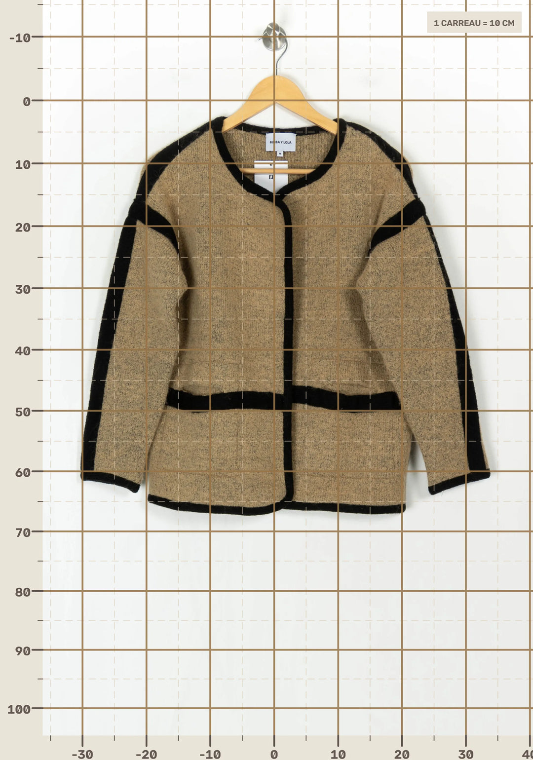 Veste Beige et Noire - Taille M/38 de la marque Bimba y Lola | PARAD123683 - Vendu par Paradigme - Image 4