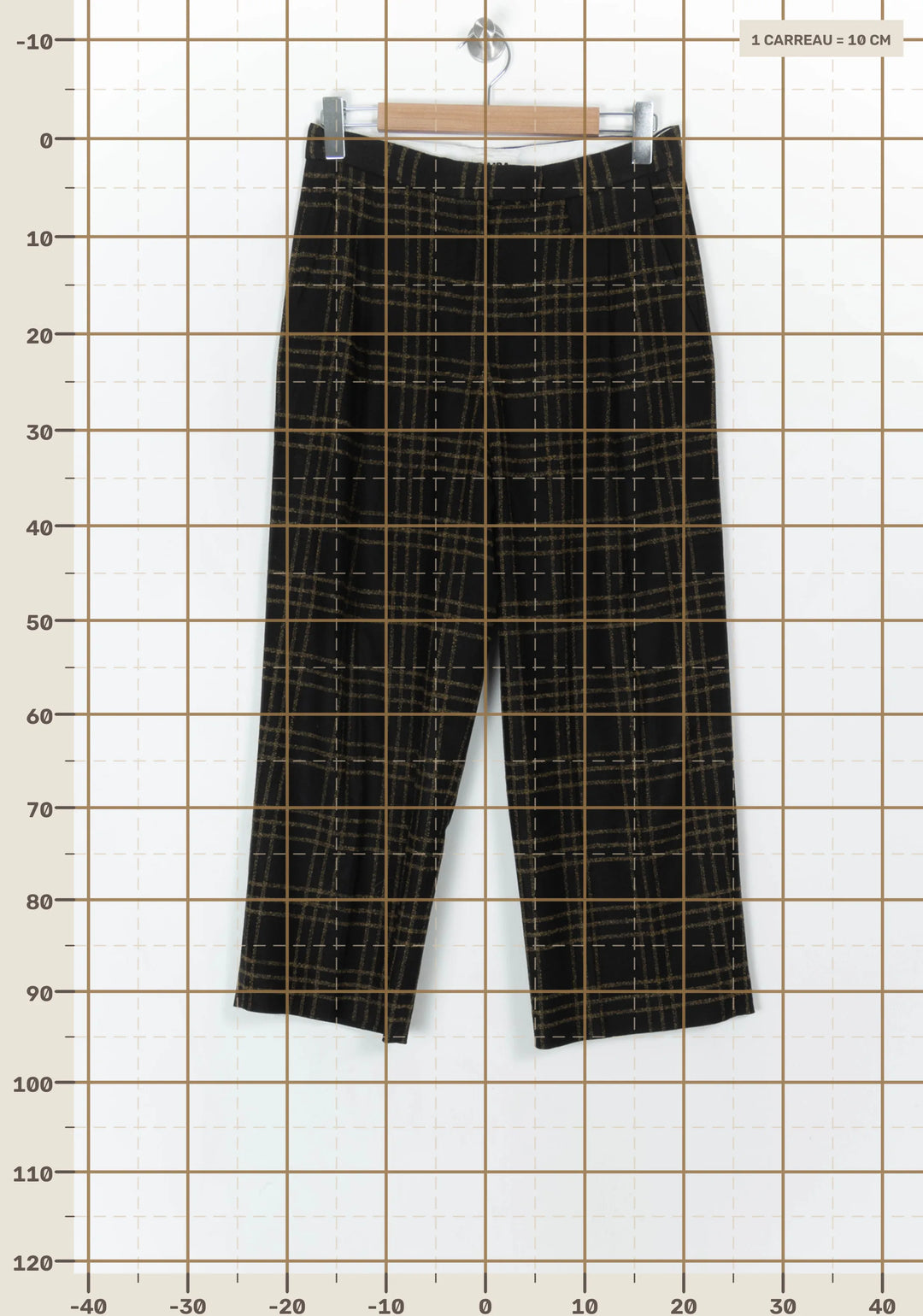 Pantalon à Carreaux Noir et Marron - Taille L/40 de la marque Bimba y Lola | PARAD123685 - Vendu par Paradigme - Image 4