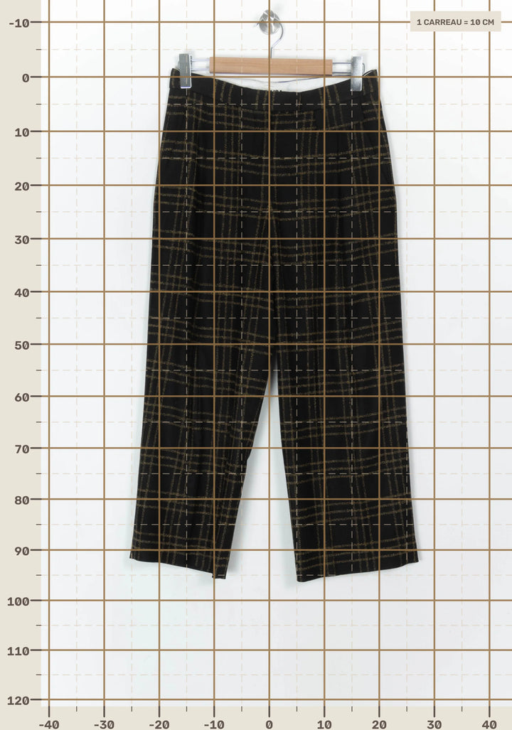 Pantalon à Carreaux Noir et Marron - Taille L/40 de la marque Bimba y Lola | PARAD123685 - Vendu par Paradigme - Image 4