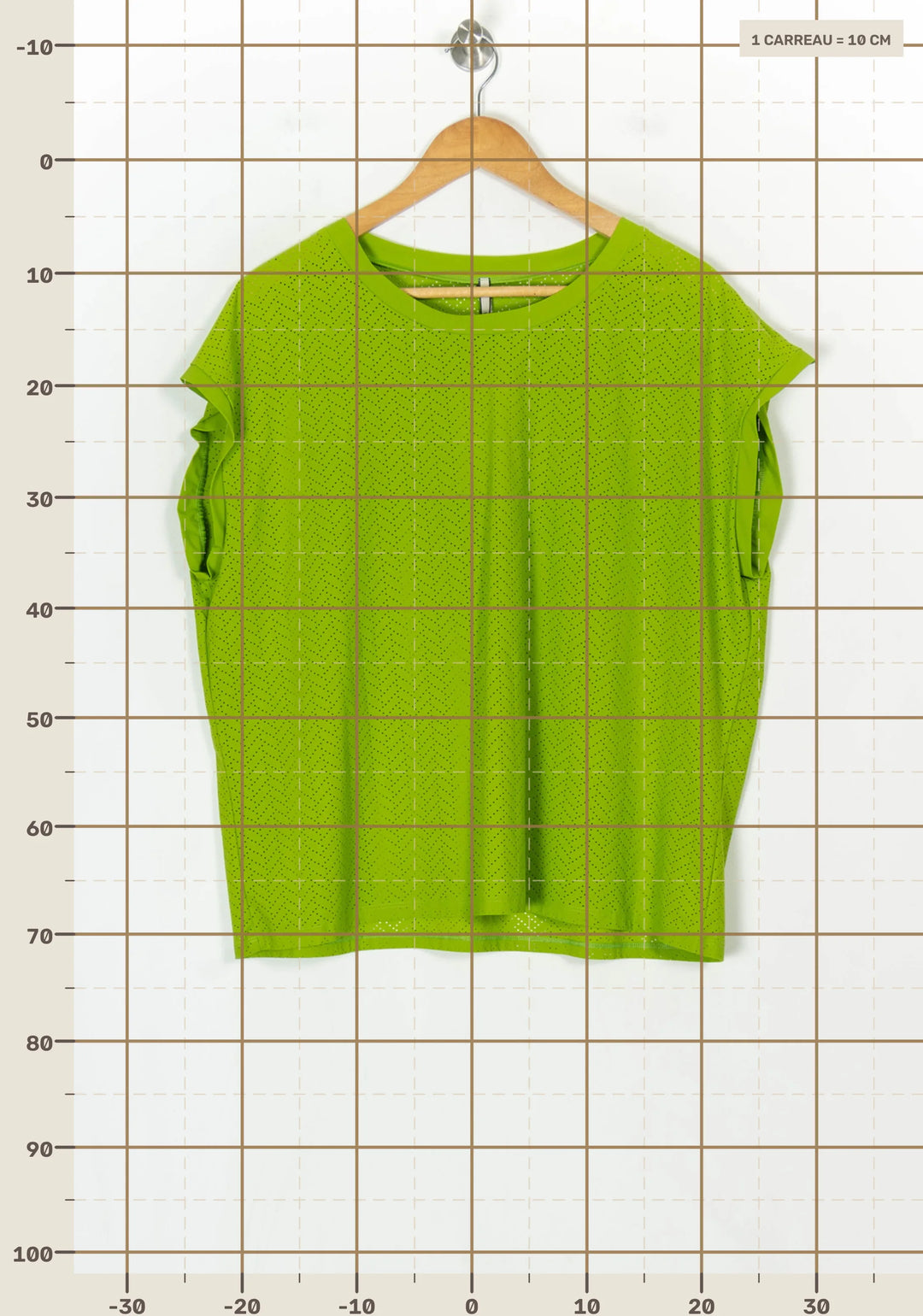 T-shirt Vert - Taille XXXL/46 de la marque Indies | PARAD123687 - Vendu par Paradigme - Image 4