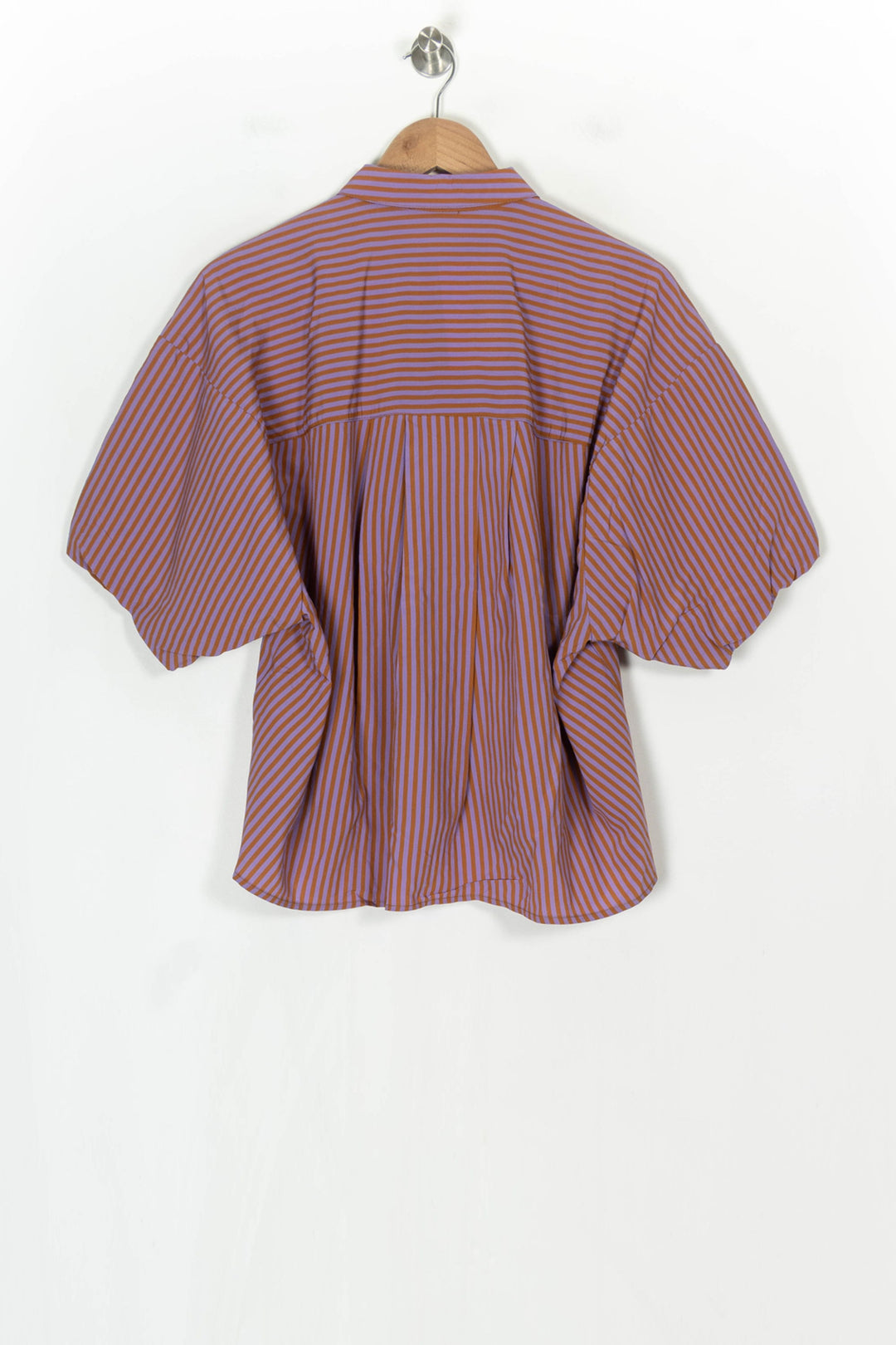 Chemise À Manches Courtes Violette et Marron - Taille M/38 de la marque Sessùn | PARAD123689 - Vendu par Paradigme - Image 5