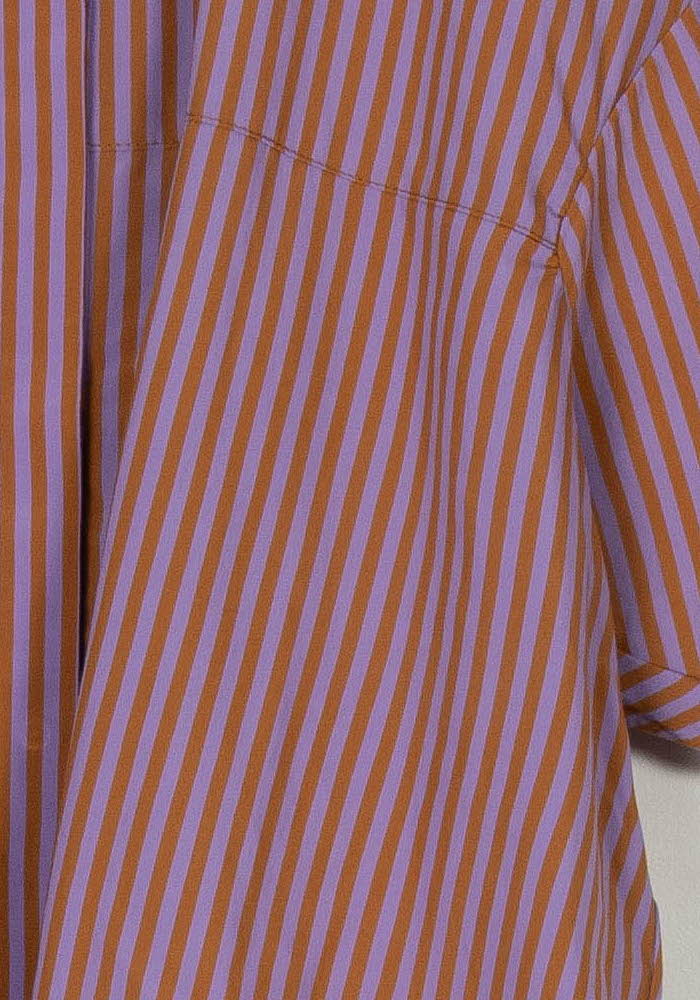 Chemise À Manches Courtes Violette et Marron - Taille M/38 de la marque Sessùn | PARAD123689 - Vendu par Paradigme - Image 3