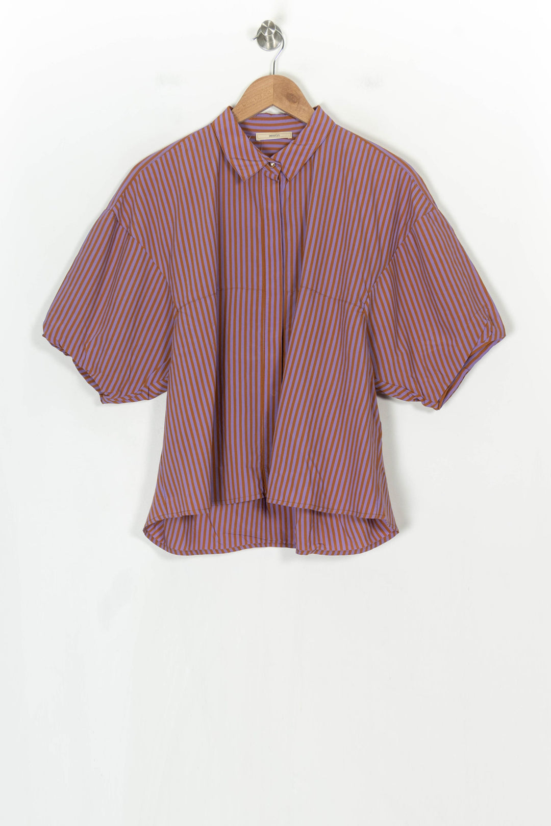 Chemise À Manches Courtes Violette et Marron - Taille M/38 de la marque Sessùn | PARAD123689 - Vendu par Paradigme - Image 2