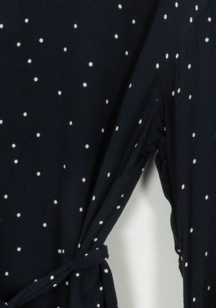 Blouse Bleue à Pois Blancs - Taille S/36 de la marque Ganni | PARAD12369 - Vendu par Paradigme - Image 3