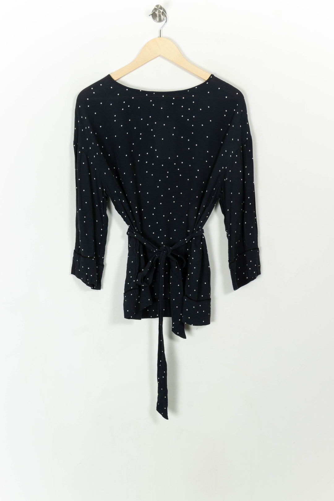 Blouse Bleue à Pois Blancs - Taille S/36 de la marque Ganni | PARAD12369 - Vendu par Paradigme - Image 2