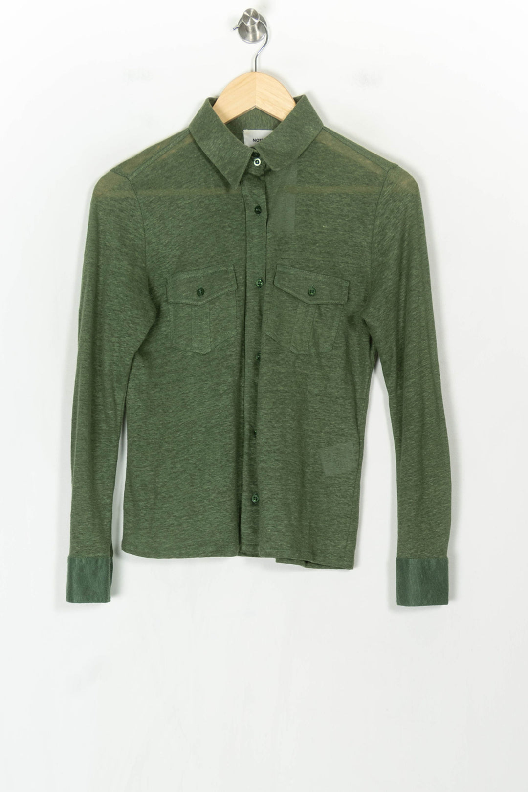 Chemise Verte - Taille S/36 de la marque Notshy Cashmere | PARAD123697 - Vendu par Paradigme - Image 2