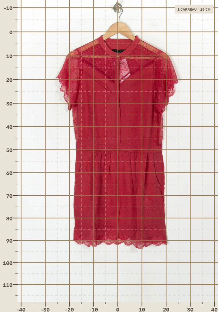 Robe Courte Rouge - Taille M/38 de la marque Zadig&amp;Voltaire | PARAD123698 - Vendu par Paradigme - Image 4