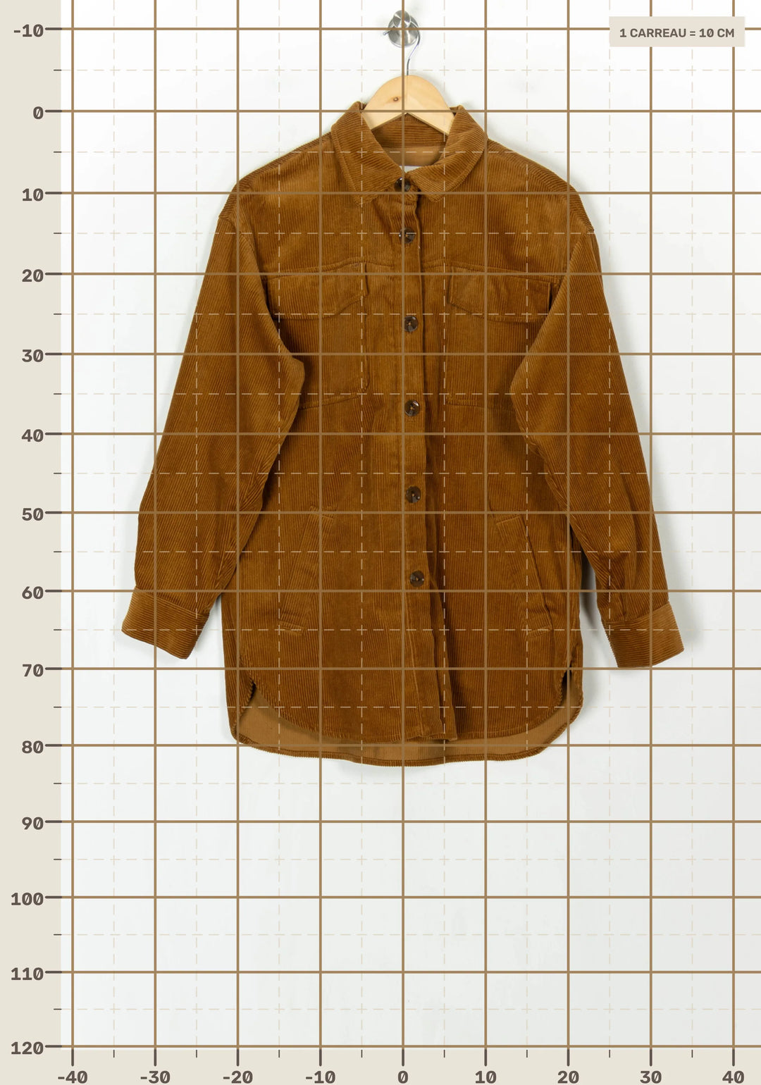 Surchemise Marron - Taille M/38 de la marque Maison 123 | PARAD123699 - Vendu par Paradigme - Image 4