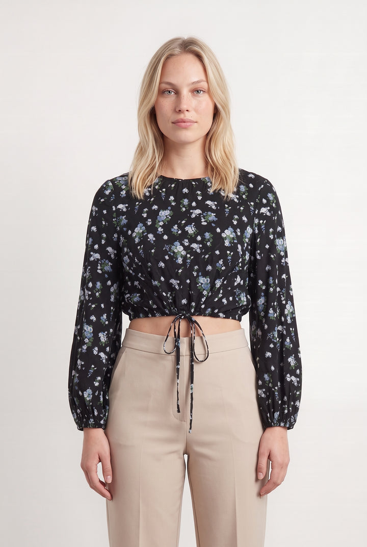 Blouse Cache-Cœur Noire - Taille L/40 de la marque Maje | PARAD123700 - Vendu par Paradigme - Image 1