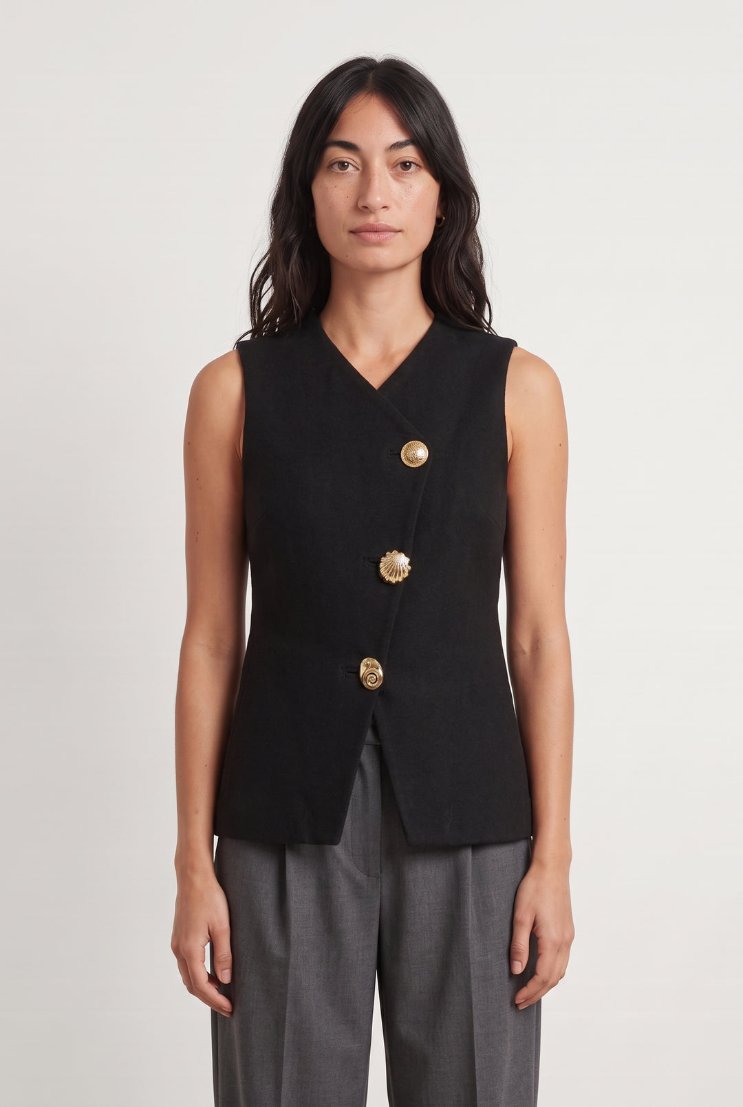 Gilet Sans Manches Noir - Taille S/36 de la marque Sézane | PARAD123707 - Vendu par Paradigme - Image 1