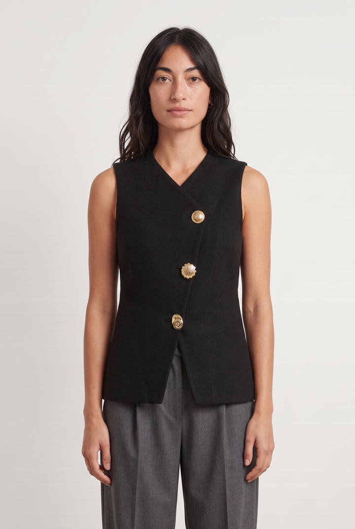 Gilet Sans Manches Noir - Taille S/36 de la marque Sézane | PARAD123707 - Vendu par Paradigme - Image 1