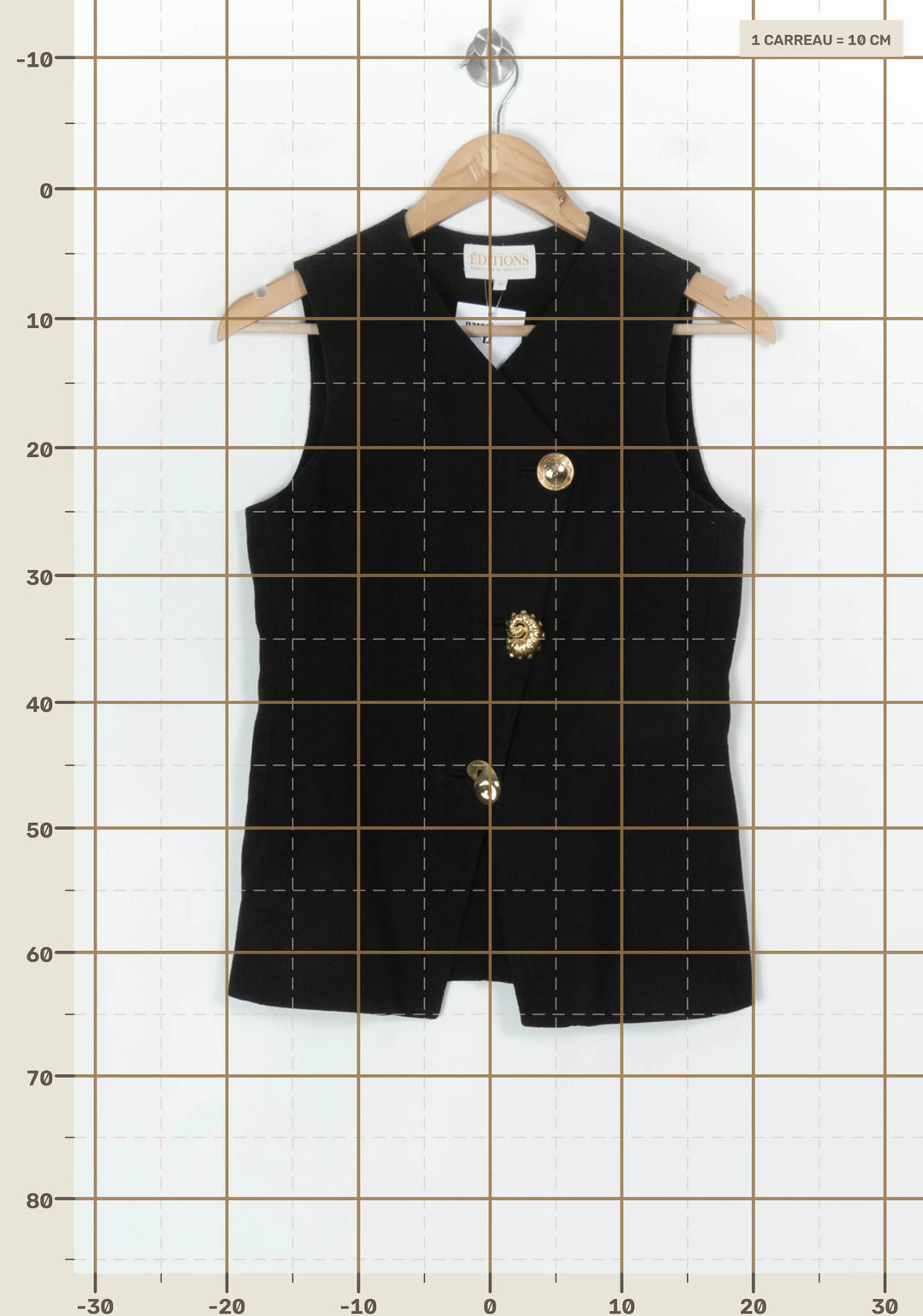 Gilet Sans Manches Noir - Taille S/36 de la marque Sézane | PARAD123707 - Vendu par Paradigme - Image 4