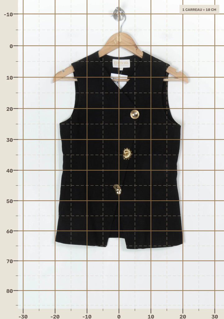 Gilet Sans Manches Noir - Taille S/36 de la marque Sézane | PARAD123707 - Vendu par Paradigme - Image 4